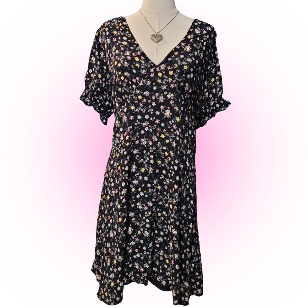 CCX AVENUE CUTE FLORAL PRINT COTTAGECORE WOMEN'S DRESS 1X 16